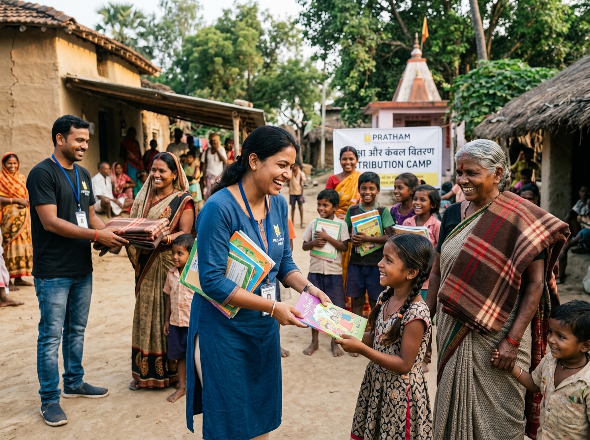 Drishyaa Council volunteers on a community drive